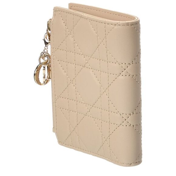 Dior Miss Dior Logo Leather Card Case, Beige - Picture 2 of 5